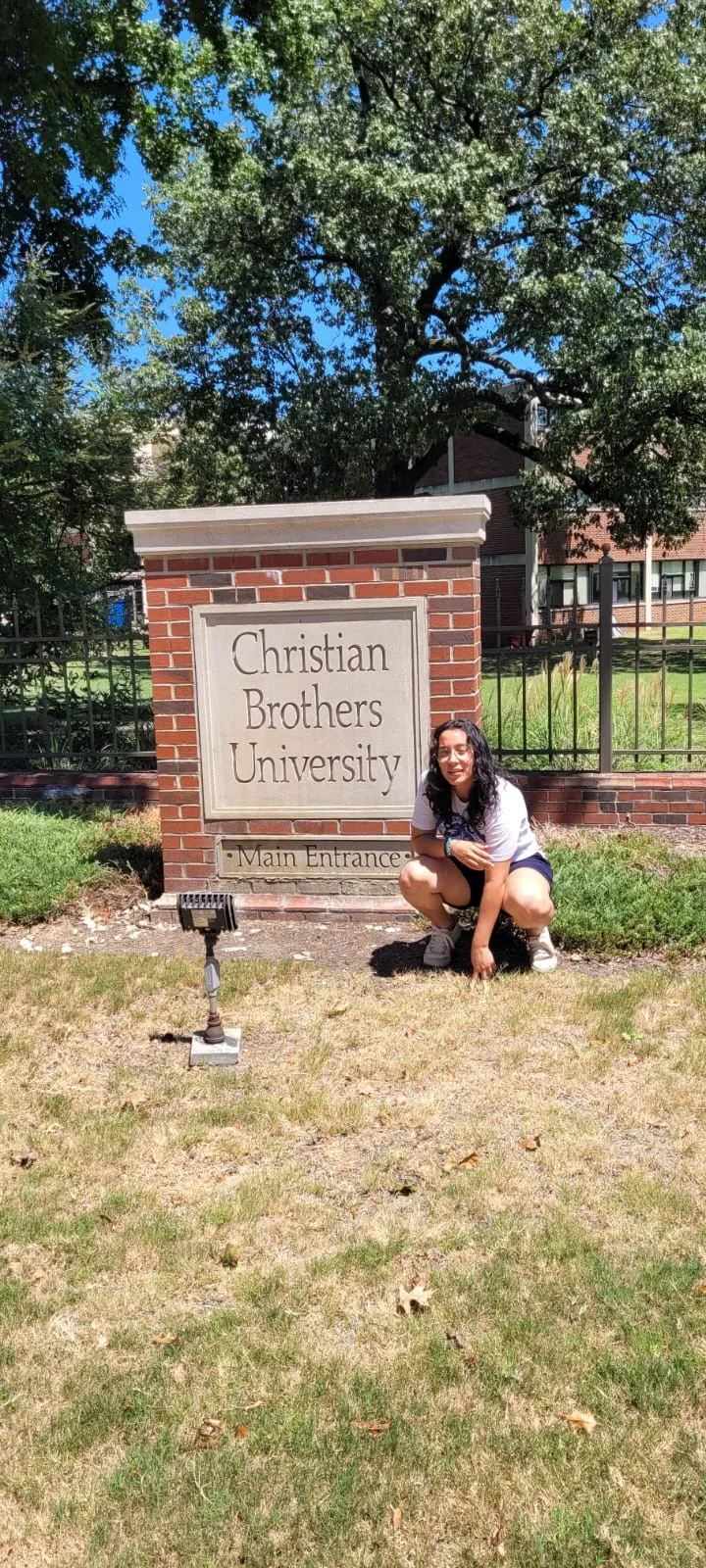 AUP student on the CBU campus