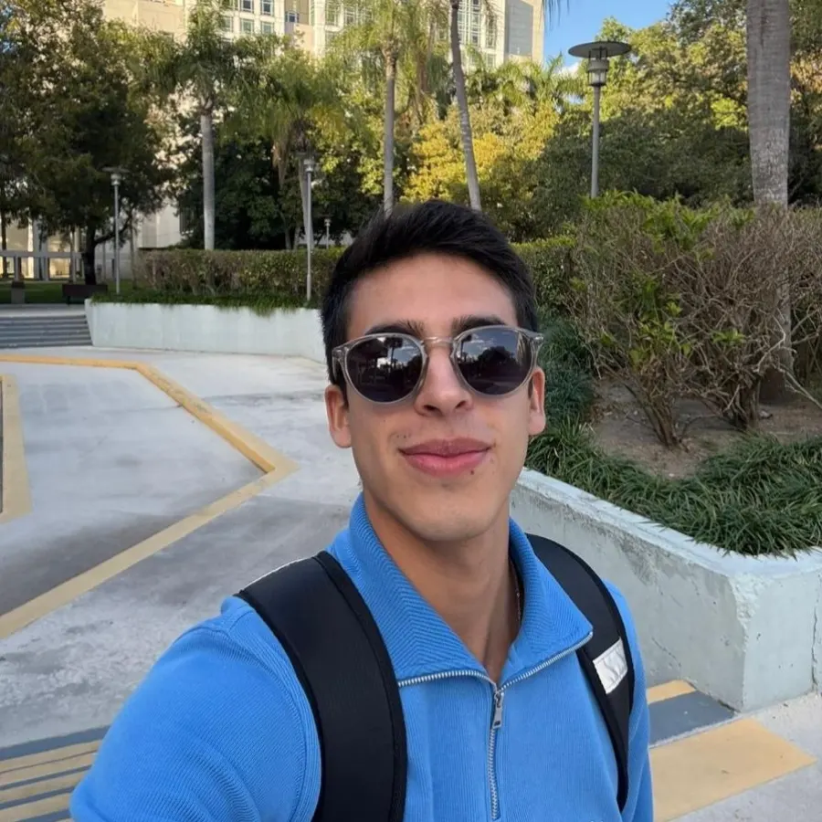 Asdruval Calle on his university campus